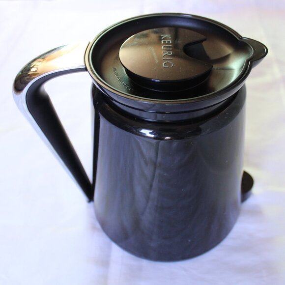 Keurig 2.0 Thermal Coffee Pot Carafe Black Silver 4 Cup 32 Oz Replacement Used - Picture 3 of 10